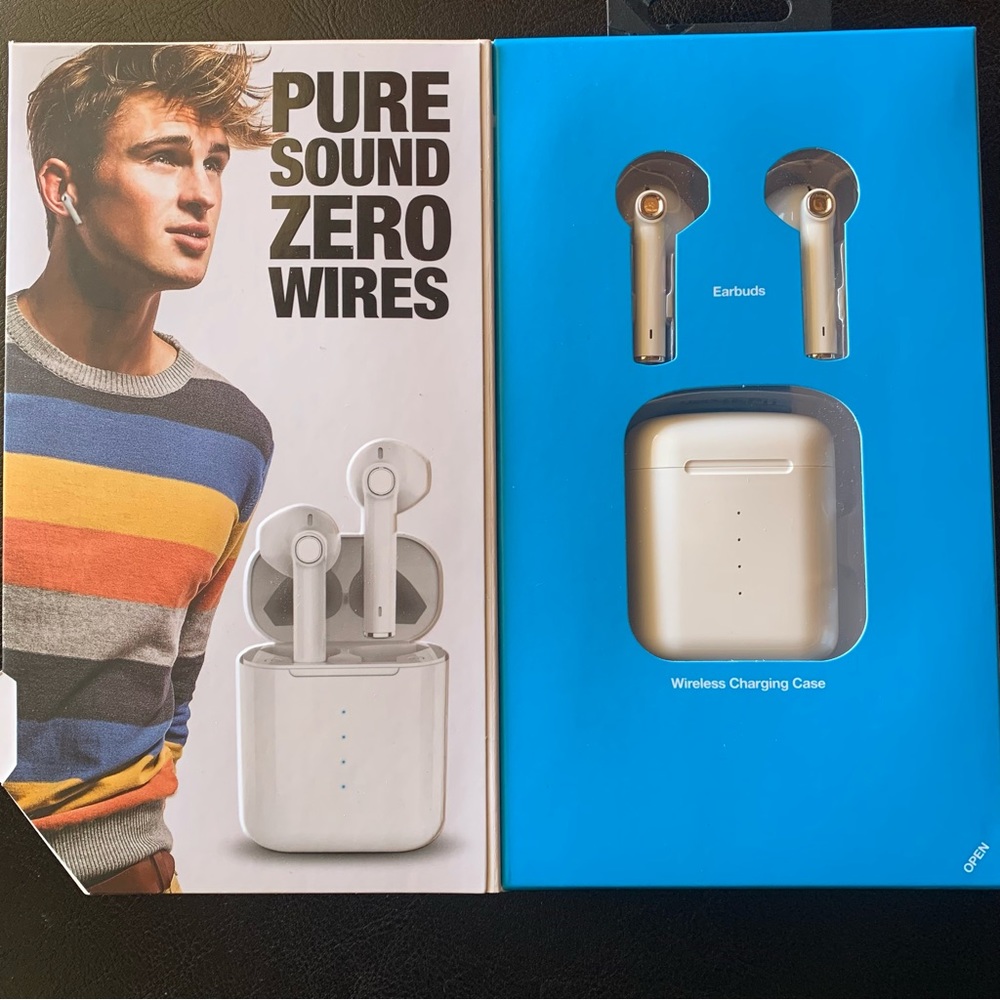 Wireless earbuds.